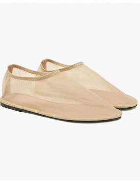 NEW Mesh Sock Ballet Flats in Nude